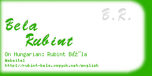 bela rubint business card